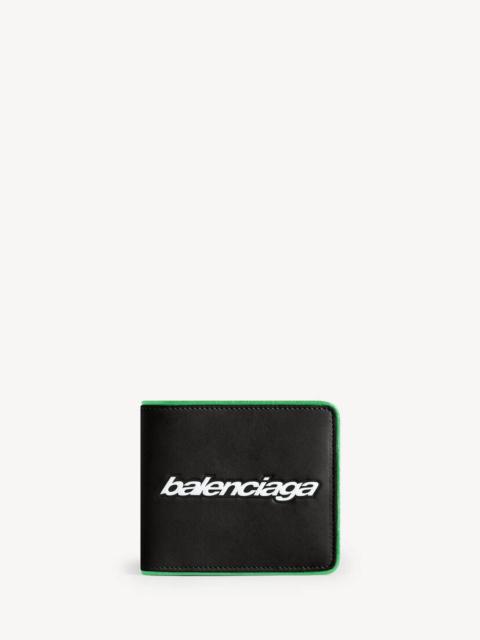 BALENCIAGA Men's Biker Square Folded Wallet in Black