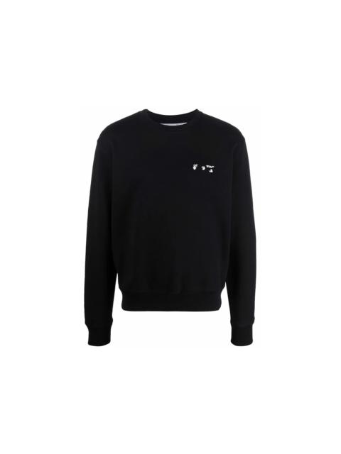 Off-White OFF-WHITE Drowning Man Logo Crewneck Black