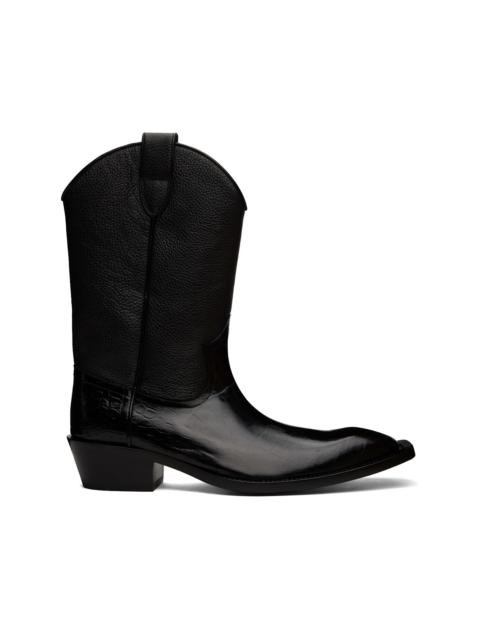 Martine Rose Black Cowboy Boots