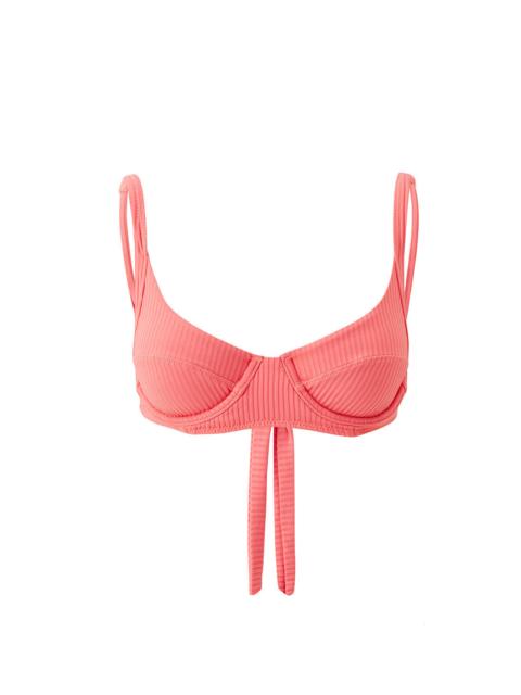 MELISSA ODABASH NOTO APRICOT RIBBED BIKINI TOP