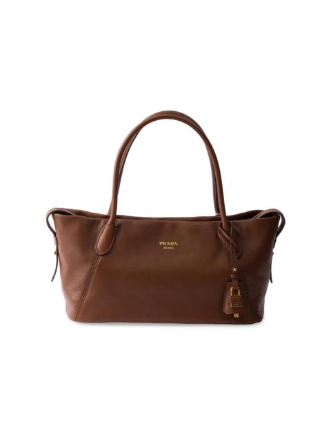 Prada Women's Leather Top Handle Bag - Brown