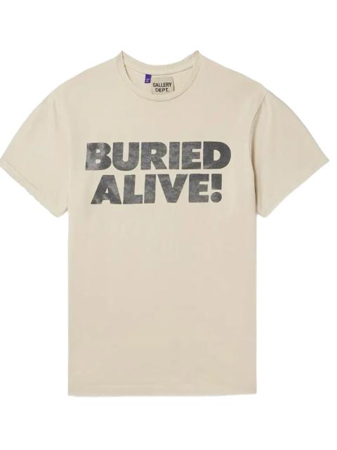 GALLERY DEPT. Buried Alive Glitter Logo T-Shirt "Antique White & Black" GD269