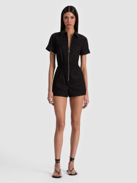 Alice + Olivia LEVI LINEN ROMPER