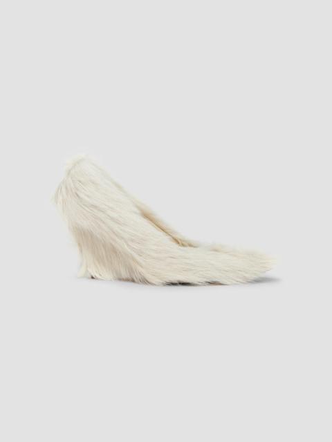 Bottega Veneta Women's Scaletta 90MM Shearling Pumps - Moonlight
