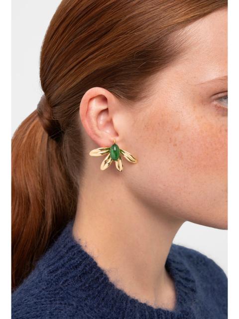 SHRIMPS Syros Earrings - Gold/Green