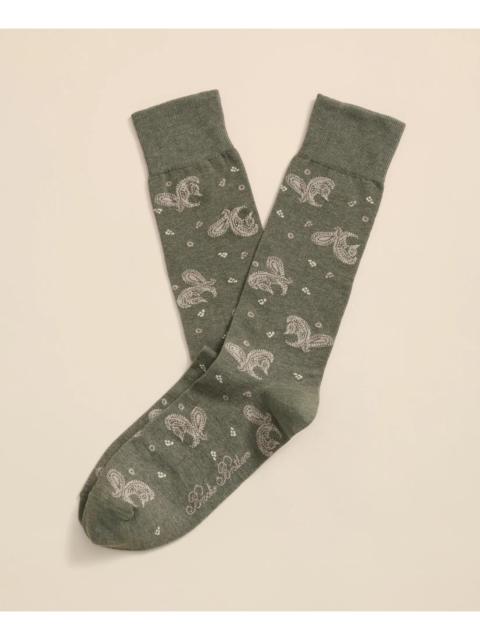 Brooks Brothers Cotton Blend Paisley Socks