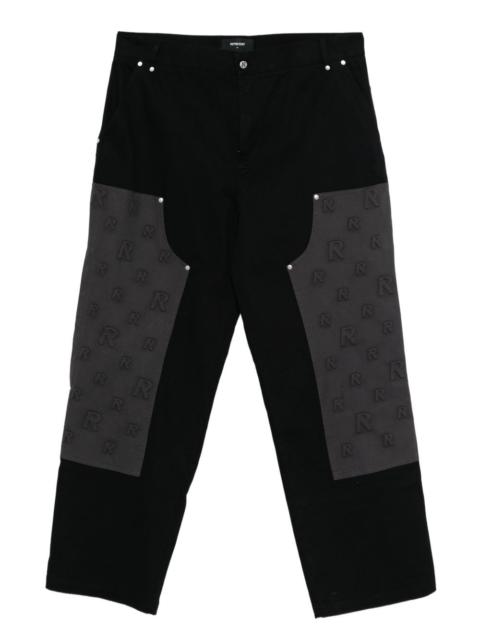 REPRESENT embossed-logo utility trousers