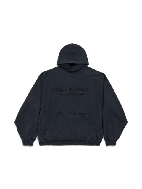 BALENCIAGA Men's New Year Series 25 - Hoodie Large Fit in Black Faded