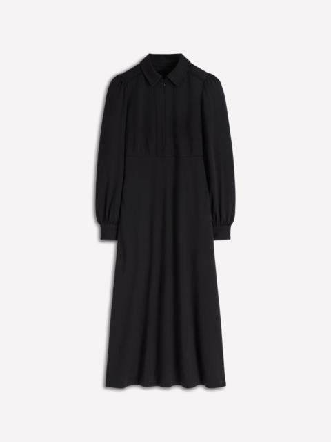 BODEN Pip Zip-Up Ponte Midi Dress-Black