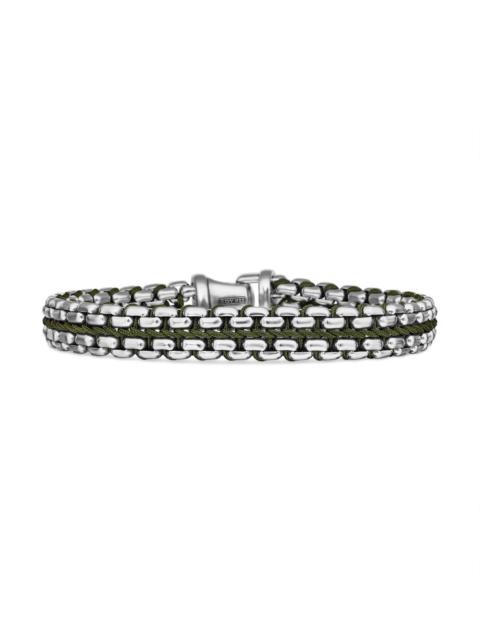 DAVID YURMAN Men's Woven Box Chain Bracelet with Nylon - Green Nylon