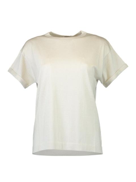 Brunello Cucinelli Lurex T-Shirt - Pearl