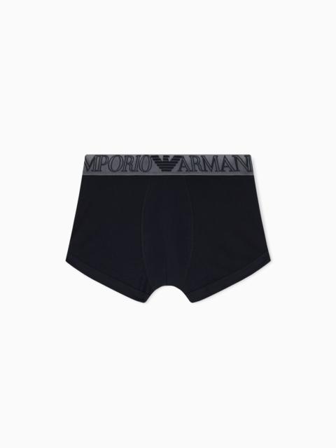 EMPORIO ARMANI ASV MEGALOGO ORGANIC-JERSEY BOXER BRIEFS
