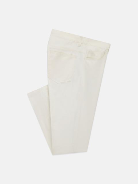 J. PRESS WHITE 5-POCKET TWILL PANT - TRIM FIT