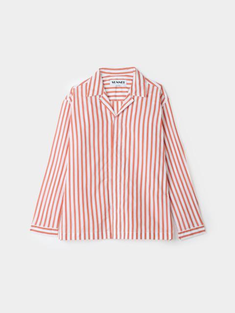 SUNNEI REGULAR SHIRT / cream & red stripes