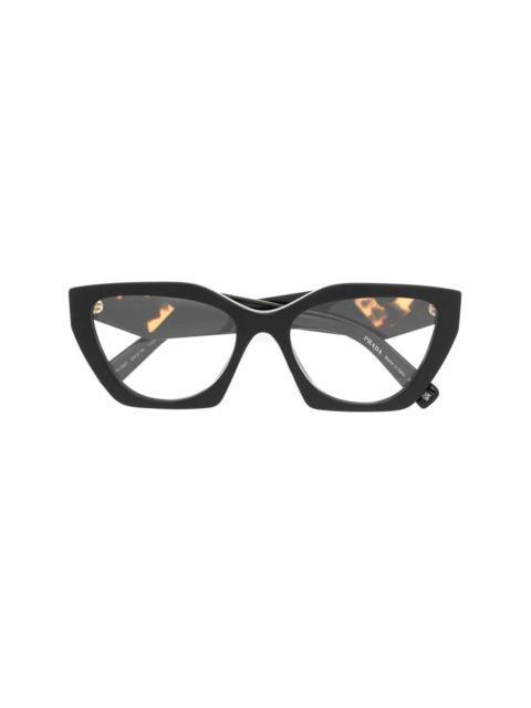 Prada logo-engraved cat-eye glasses