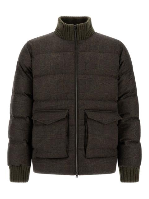 Herno check-pattern quilted jacket