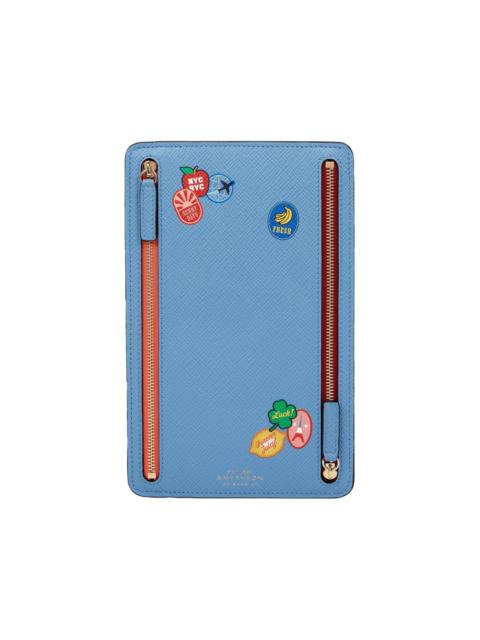 Smythson Panama multi-zip sticker case