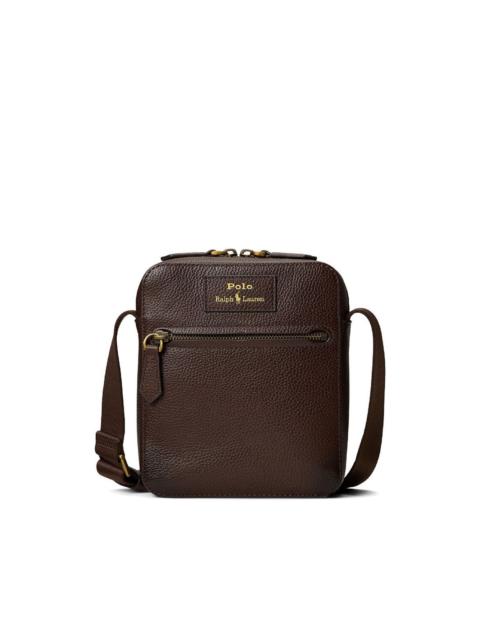 Polo Ralph Lauren pebbled leather messenger bag
