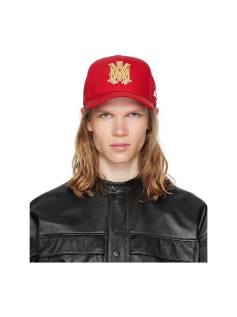 AMIRI Red MA Outline Canvas Cap