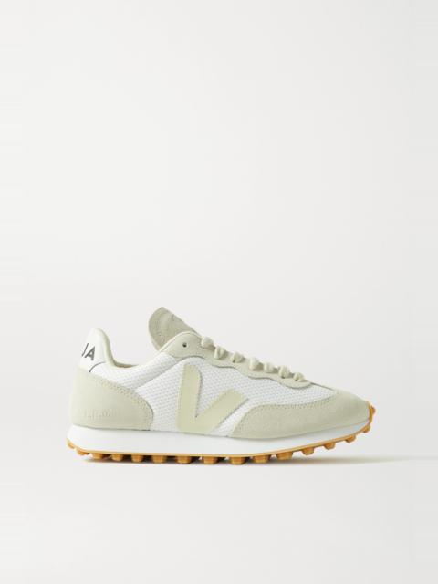 VEJA + NET SUSTAIN Rio Branco leather-trimmed suede and mesh sneakers