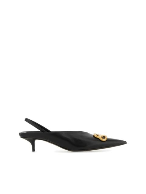 BALENCIAGA Square Knife 40mm leather pumps