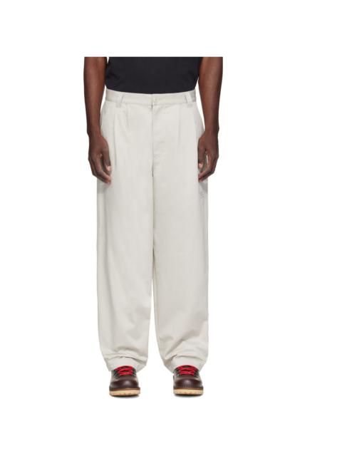 Moncler Moncler x FRGMT Gray Cotton Gabardine Trousers