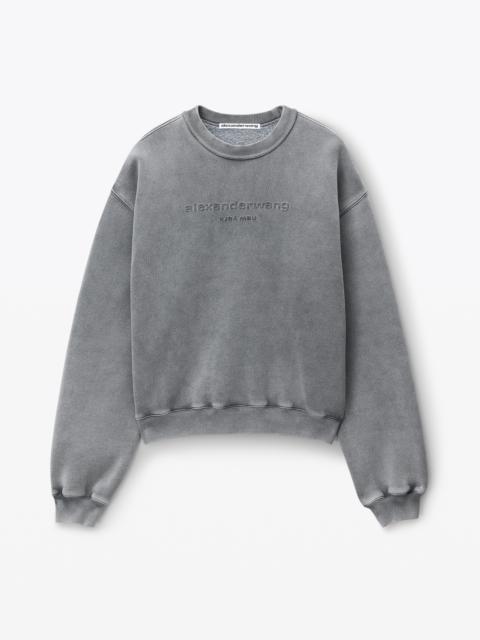 Puff Logo Sweatshirt In Structured Terry