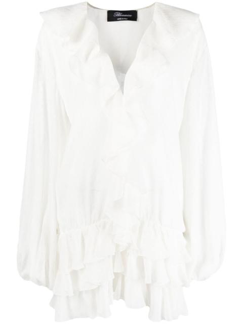 Blumarine ruffle trim blouse