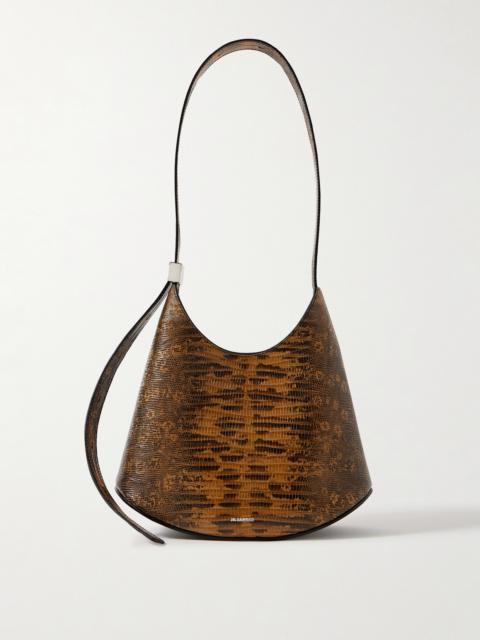 Jil Sander Small Snake-effect Leather Shoulder Bag