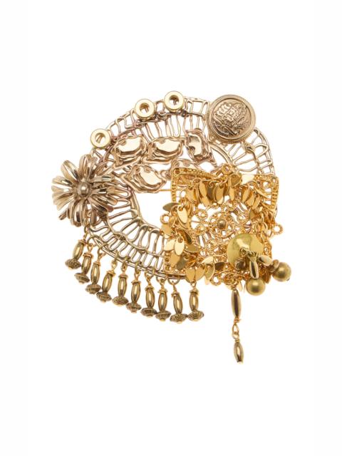 Dries Van Noten Aged Brass Pin Brooch