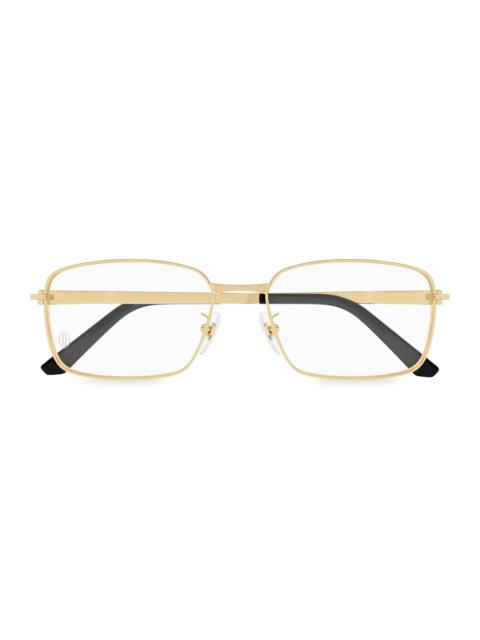 Cartier Women's Santos Classic 24K Gold-Plated 55MM Square Eyeglasses - Gold