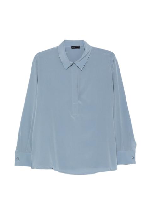EMPORIO ARMANI silk long-sleeve blouse
