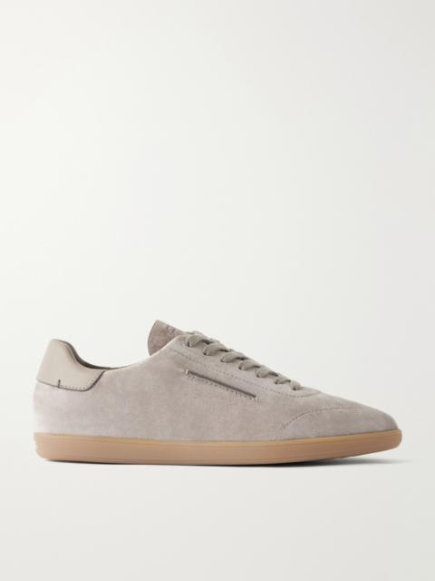 ZEGNA 232 Leather-Trimmed Suede Sneakers