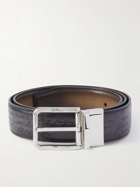 Berluti Scritto 3.5cm Reversible Venezia Leather Belt