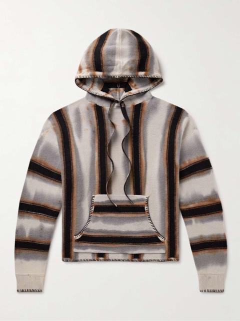 Baja Striped Cashmere and Wool-Blend Hoodie