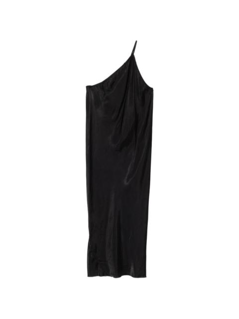 Rick Owens one-shoulder midi slip dress