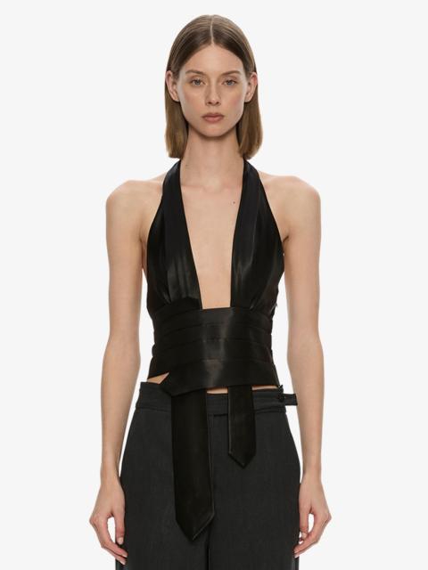 CHRISTOPHER ESBER Reyer Satin Tie Top
