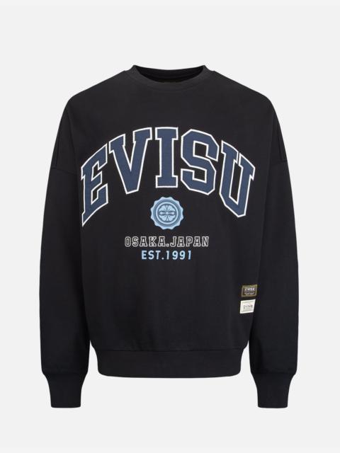 EVISU RETRO LOGO PRINT OVERSIZED SWEATSHIRT
