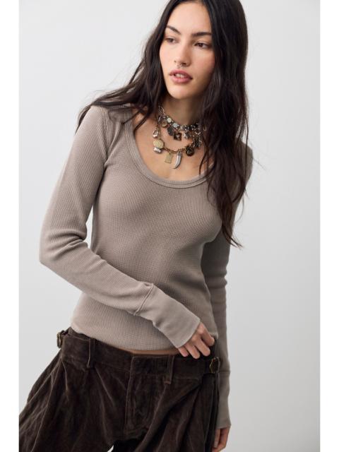 FREE PEOPLE We The Free Easy Does It Scoop-Neck Top