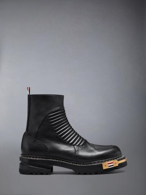 Thom Browne LEATHER MOTO BOOT