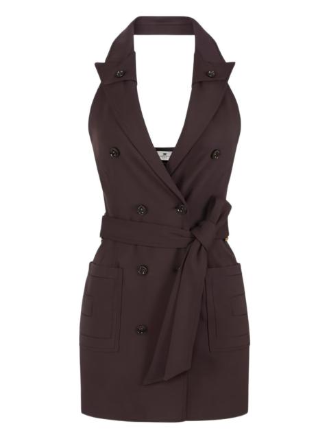 ELISABETTA FRANCHI halterneck belted mini dress