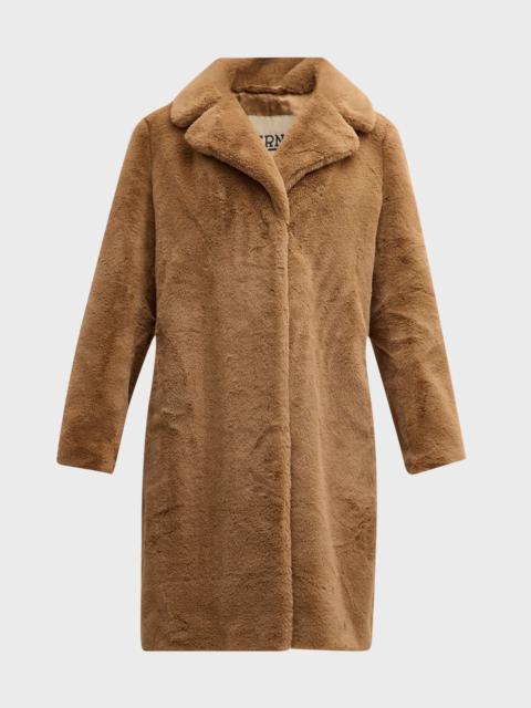 Giaccone Soft Faux Fur Long Coat