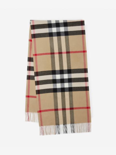 Check Cashmere Oversized Scarf