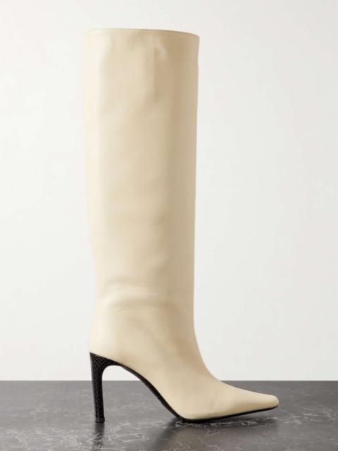 STAUD Wally leather knee boots