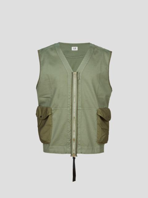 C.P. Company Heavy Jersey Mixed Zipped Vest