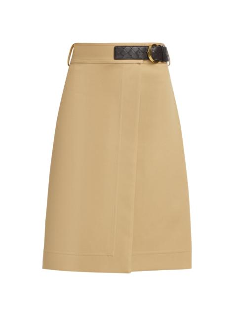 Bottega Veneta Women's Double Cotton Canvas Skirt - Pale Oak
