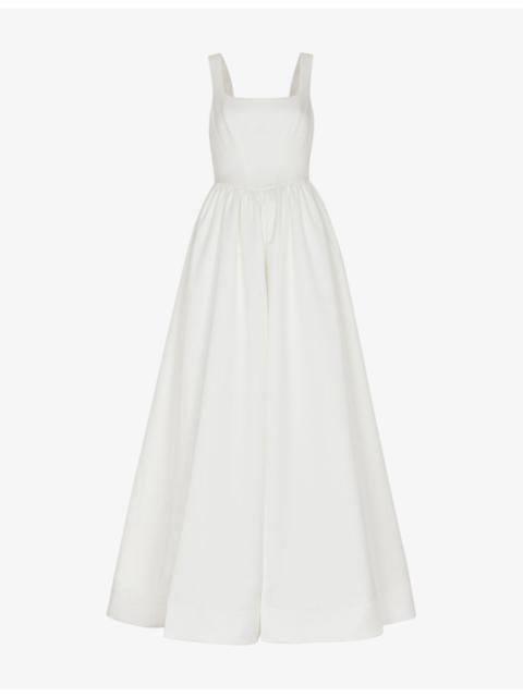 WHISTLES Lettie square-neck woven maxi wedding dress