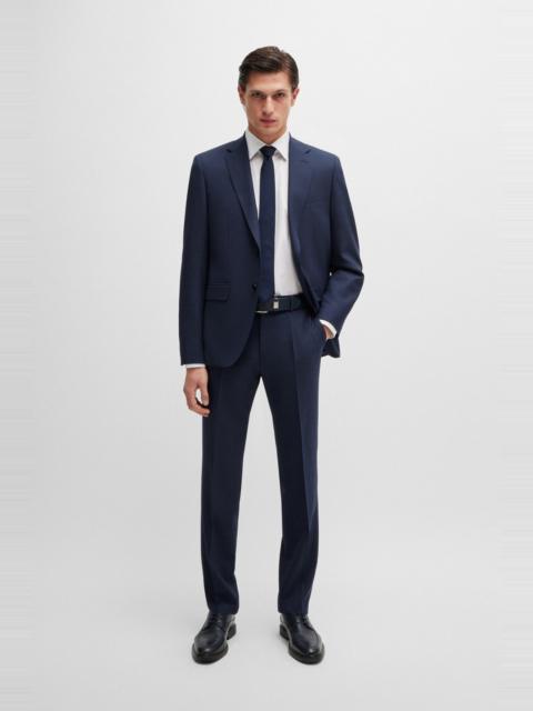 BOSS REGULAR-FIT SUIT IN MICRO-PATTERNED STRETCH FABRIC