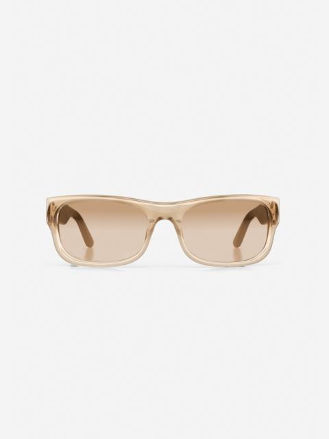 MAGDA BUTRYM Rectangular sunglasses in beige