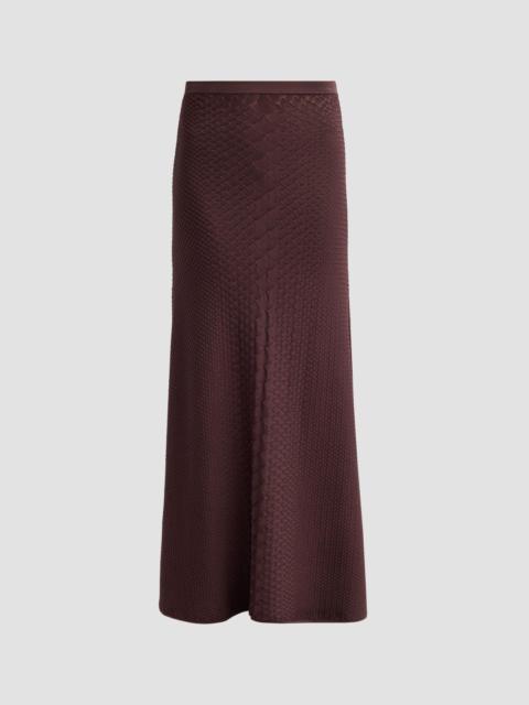 ADAM LIPPES Women's Sarita Snake-Embossed Jacquard Midi Skirt - Espresso